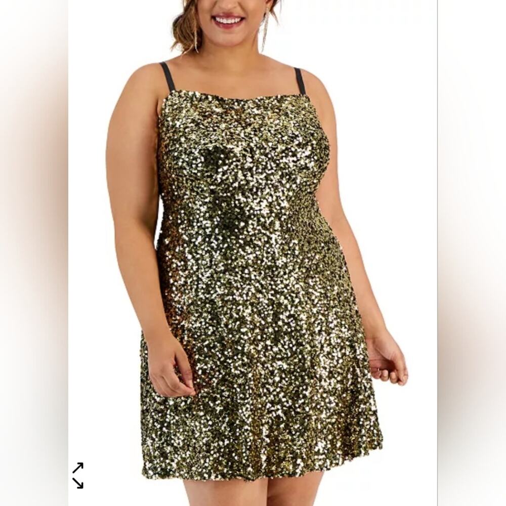 B Darin Sequined A-Line Dress